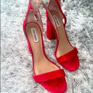 Steve Madden Suede Red Sandal.